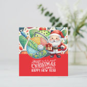 サンタクロースをテーマにしたピックボール・クリスマス シーズンカード (スタンド正面)