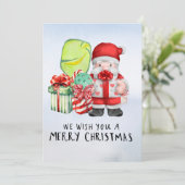 サンタクロースをテーマにしたピックボール・クリスマス シーズンカード (スタンド正面)