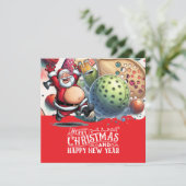 サンタクロースをテーマにしたピックボール・クリスマス シーズンカード (スタンド正面)