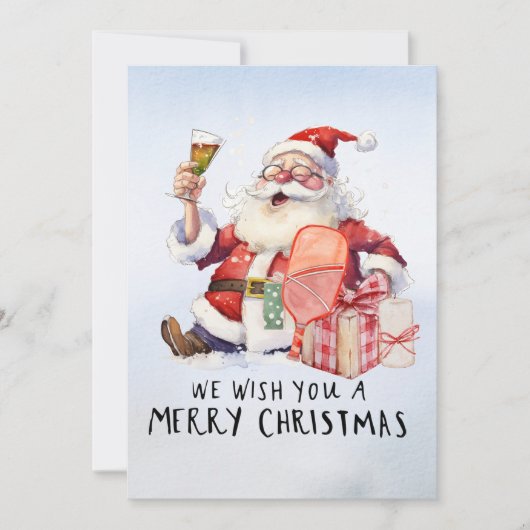 サンタクロースをテーマにしたピックボール・クリスマス シーズンカード (正面)