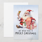 サンタクロースをテーマにしたピックボール・クリスマス シーズンカード (正面/裏面)