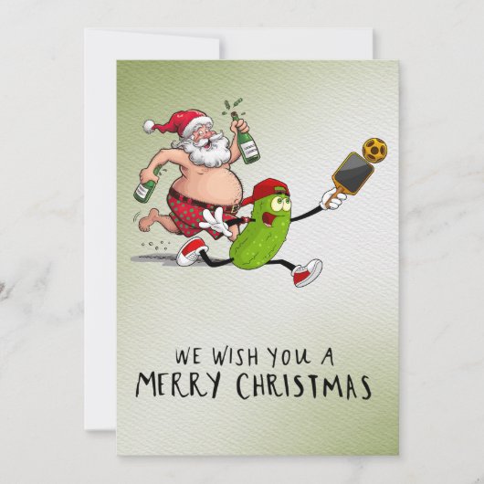 サンタクロースをテーマにしたピックボール・クリスマス シーズンカード (正面)