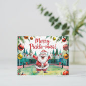 サンタクロースをテーマにしたピックボール・クリスマス シーズンポストカード (スタンド正面)