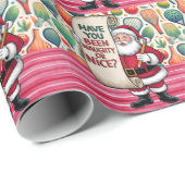 サンタクロースをテーマにしたピックボール・クリスマス ラッピングペーパー (ロールコーナー)