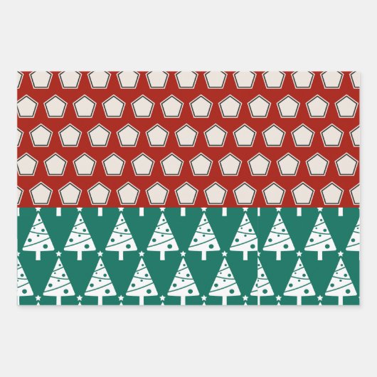 サンタクロースをテーマにした野球のクリスマス ラッピングペーパーシート (正面2)