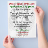 サンタクロースをドライブするチャリティアニュアルクリスマストイ チラシ (手)