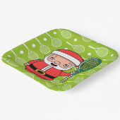 サンタクロースをボールに乗せたテニスクリスマスパーティー ペーパープレート (傾斜あり)