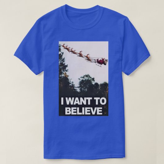 サンタクロースを信じたい Tシャツ (デザイン正面)