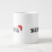 サンタクロースを信じて クリスマスイブ 帽子 ジャンボコーヒーマグカップ (正面)