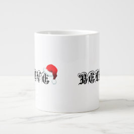 サンタクロースを信じて クリスマスイブ 帽子 ジャンボコーヒーマグカップ
