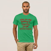サンタクロースを信じるかパンツをもらうか Tシャツ (正面フル)