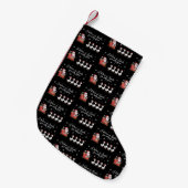 サンタクロースを信じる面白いクリスマスのガチョウ スモールクリスマスストッキング (正面 (吊り時))
