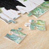 サンタクロースを待っている2匹のスコッチテリア犬 ジグソーパズル (側面)