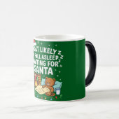 サンタクロースを待って秋眠りそうな モーフィングマグカップ (正面右)