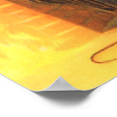 サンタクロースを待つヴィンテージのクリスマスの子供たち ポスター (角)