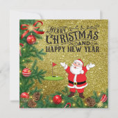 サンタクロースを旗に掲げたゴルフメリークリスマス (正面)