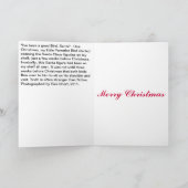 サンタクロースを訪れるパロットバードのクリスマスカード シーズンカード (内部)