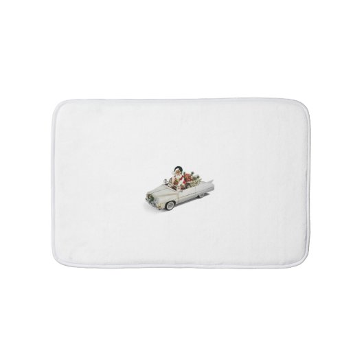***サンタクロースを運転するキャデラック*** バスマット (正面)