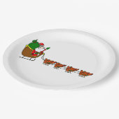サンタクロースアンドチキン紙プレート ペーパープレート (アングル)