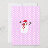 サンタクロースアンドルドルフスケートで滑るファースト誕生日 招待状 (裏面)