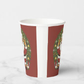 サンタクロースイラストレーションクリスマス紙カップ 紙コップ (右)