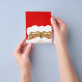 サンタクロースイラストレーションホリデークリスマス チラシ (手)