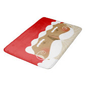サンタクロースイラストレーションホリデークリスマス バスマット (アングル)