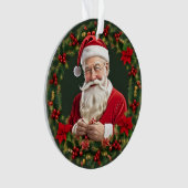 サンタクロースインアフェスティバルリース オーナメント (正面)