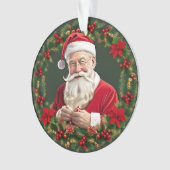 サンタクロースインアフェスティバルリース オーナメント (正面)