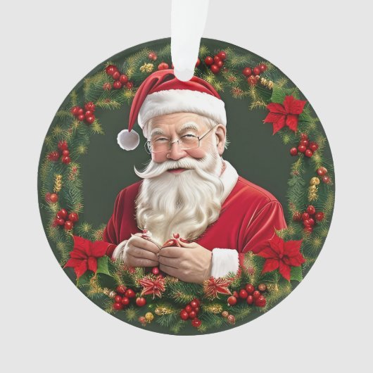 サンタクロースインアフェスティバルリース オーナメント (正面)