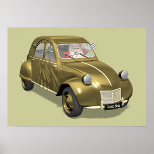 サンタクロースインシトロエン2CV ポスター