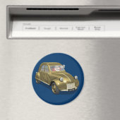 サンタクロースインシトロエン2CV マグネット (インサイチュ (食洗機))