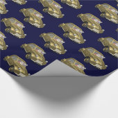 サンタクロースインシトロエン2CV ラッピングペーパー (角)