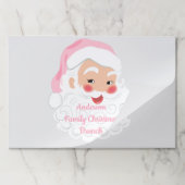 サンタクロースインピンクハットクリスマス紙ランチョンマット ペーパーパッド (折り畳み)