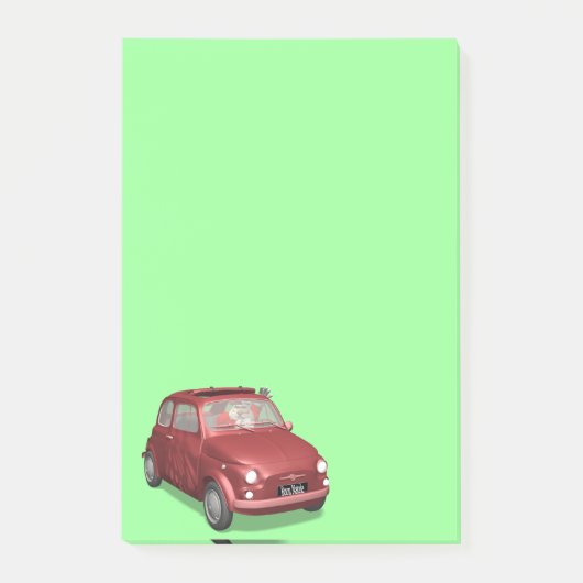 サンタクロースインフィアット500 ポストイット (正面)