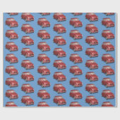 サンタクロースインフィアット500 ラッピングペーパー (フラット)