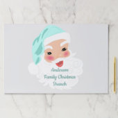 サンタクロースインミントハットクリスマス紙ランチョンマット ペーパーパッド (インサイチュ)