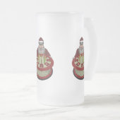 サンタクロースウィズお誕生日ケーキ フロストグラスビールジョッキ (正面右)