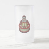 サンタクロースウィズお誕生日ケーキ フロストグラスビールジョッキ (中央)