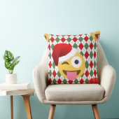 サンタクロースウィンク絵文字 クッション (椅子)