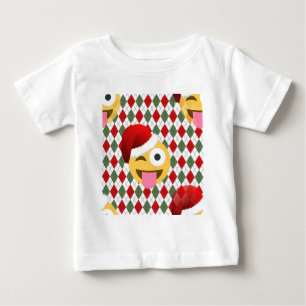 サンタクロースウィンク絵文字 ベビーTシャツ