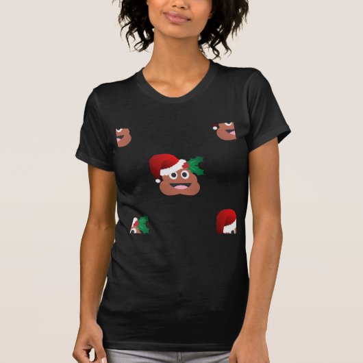 サンタクロースウンチ絵文字 Tシャツ (正面)