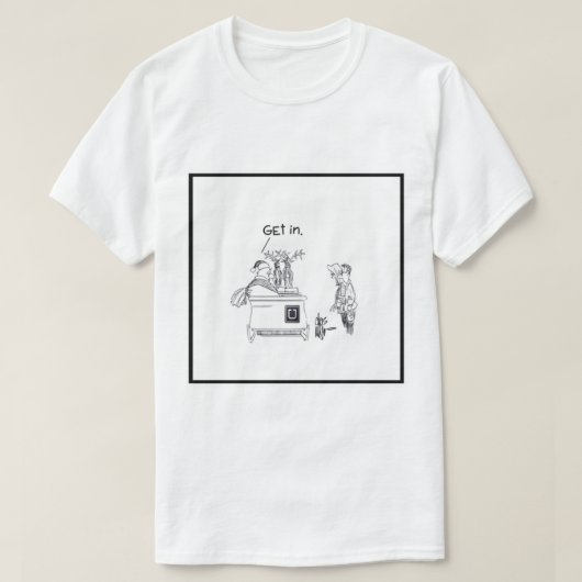 サンタクロースウーバースレイ Tシャツ (デザイン正面)