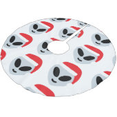 サンタクロースエイリアン絵文字ツリースカート ブラッシュドポリエステルツリースカート (アングル)