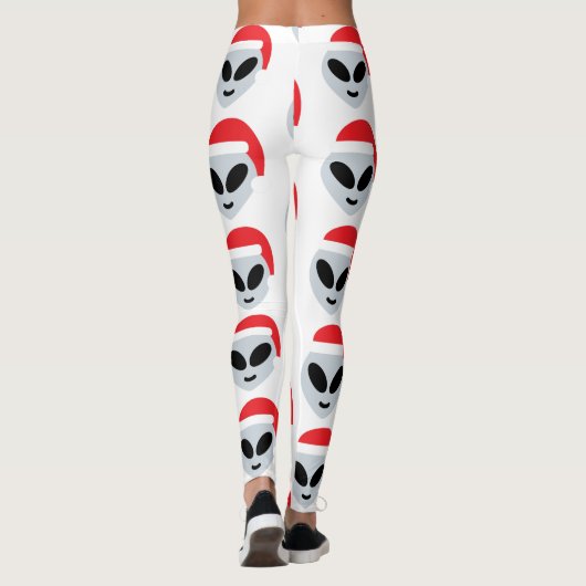 サンタクロースエイリアン絵文字レギンス レギンス (裏面)