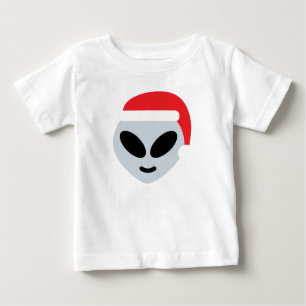 サンタクロースエイリアン絵文字 ベビーTシャツ