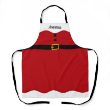 サンタクロースエプロン名前をカスタムするクリスマスギフト