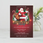 サンタクロースエレガントクリスマスパーティー 招待状 (スタンド正面)