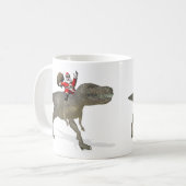 サンタクロースオンティラノサウルスレックス コーヒーマグカップ (正面左)