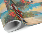 サンタクロースオントロピカルビーチ ラッピングペーパー (ロールコーナー)